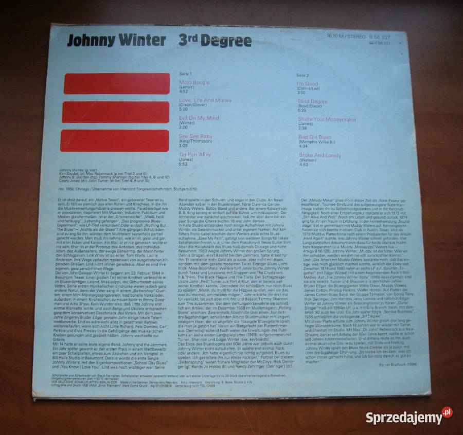 Johnny Winter 3rd degree Szczecin sprzedam