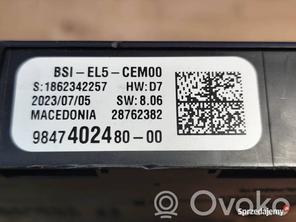 CITROEN C3 III MODUL STEROWNIK BSI BSM SKRZYNKA
