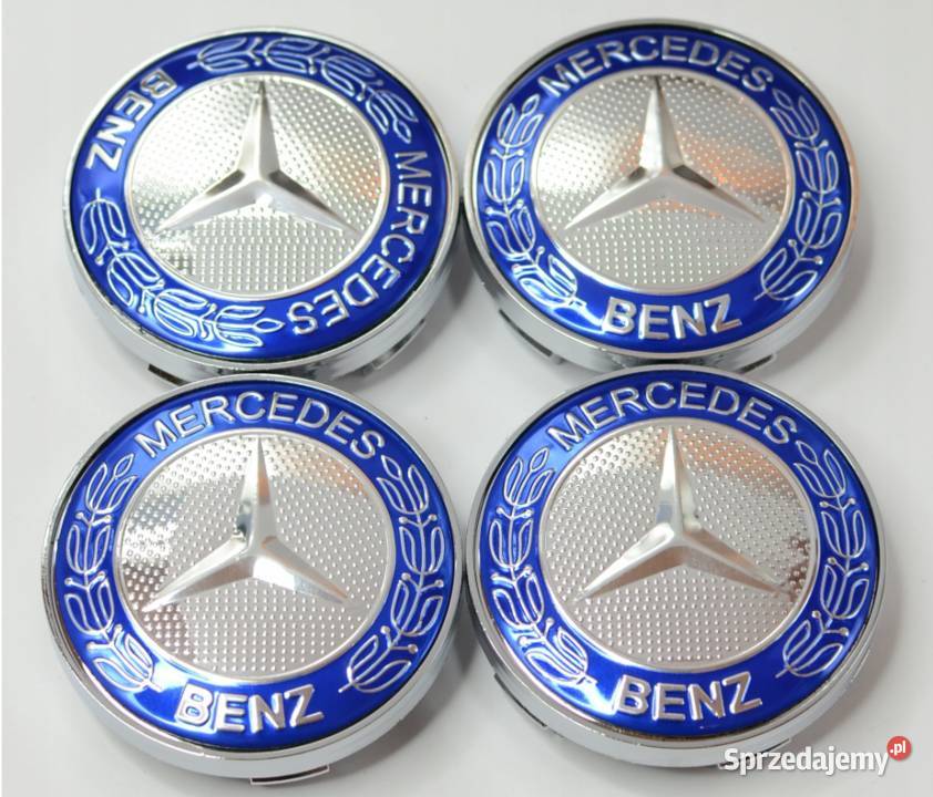 4 Dekielki Kapsle Komplet MERCEDES 60mm Emblematy Poraj