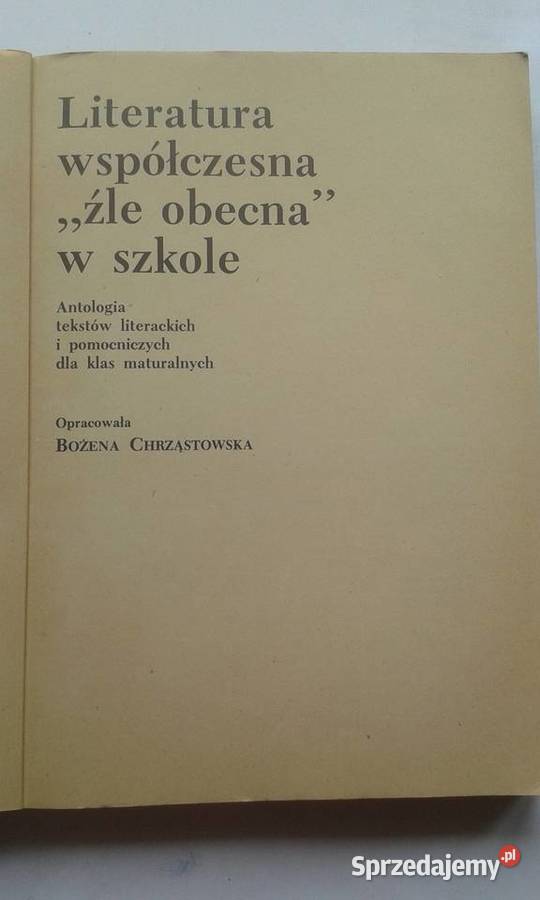 Literatura współczesna źle obecna w szkole literaturoznawstwo pomorskie Gdynia