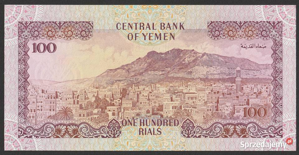 JEMEN YEMEN 100 RIAL 1996 STAN BANKOWY UNC Łódź