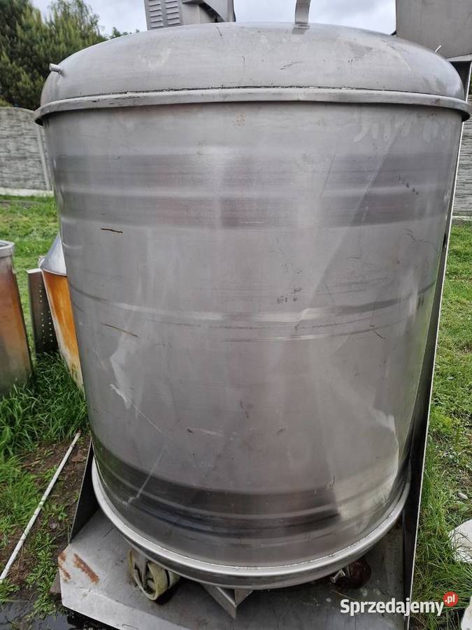 Nierdzewna beczka z pokrywą Myszków sprzedam