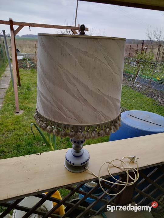 Sprzedam starą lampę cynowo ceramiczną Nowogard