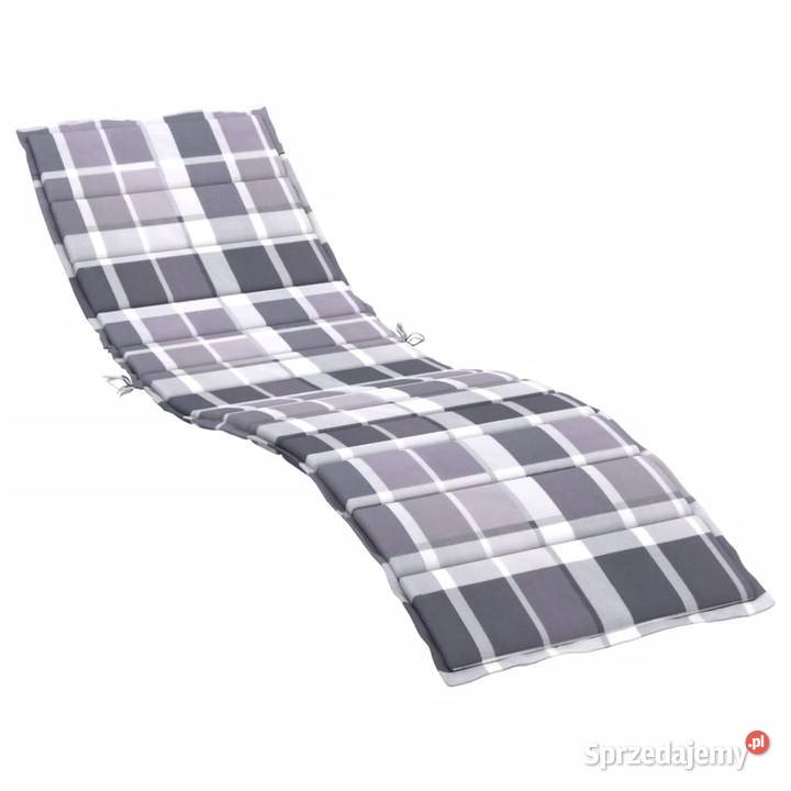 vidaXL Poduszka na leżak szara krata 200x60x3 Warszawa sprzedam