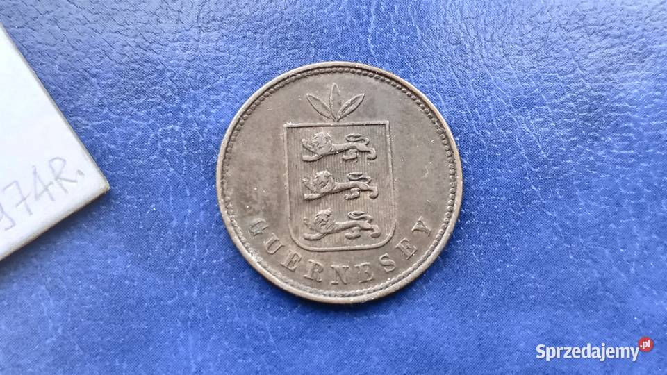 Stare monety 4 doubles 1864 Guernsey podkarpackie
