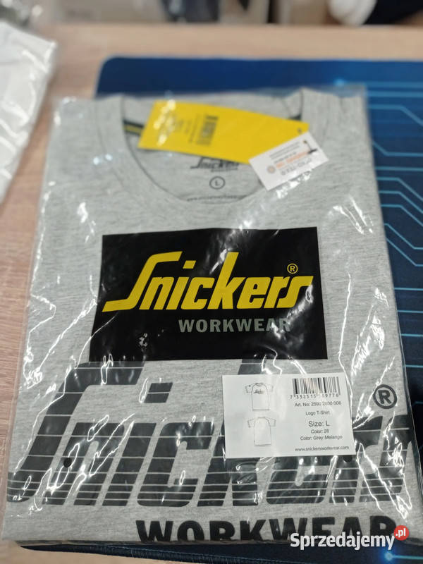 TShitt koszulka snickers L szara Odzież codzienna małopolskie Maków Podhalański