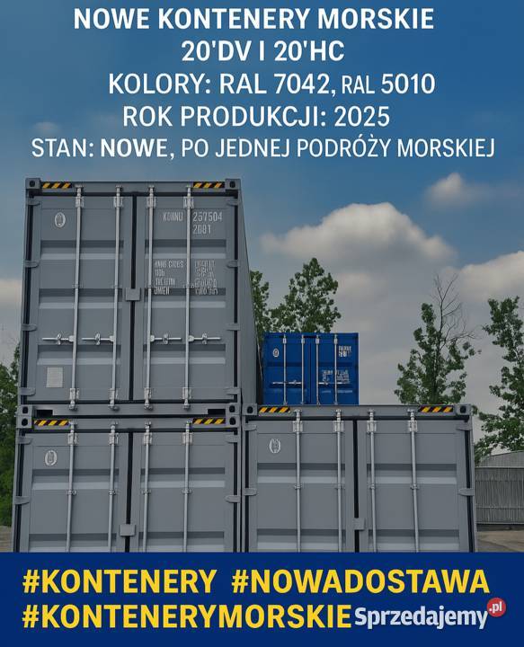 kontenery morskie nowe jednej podrózy morskiej Gdańsk