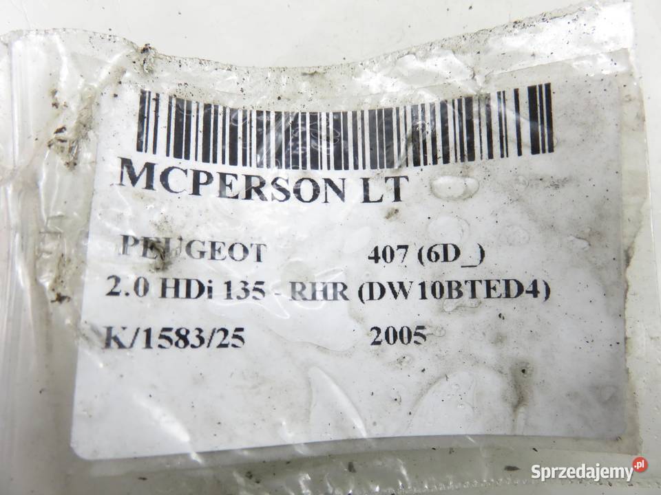AMORTYZATOR LEWY TYLNY PEUGEOT 407 20 HDi