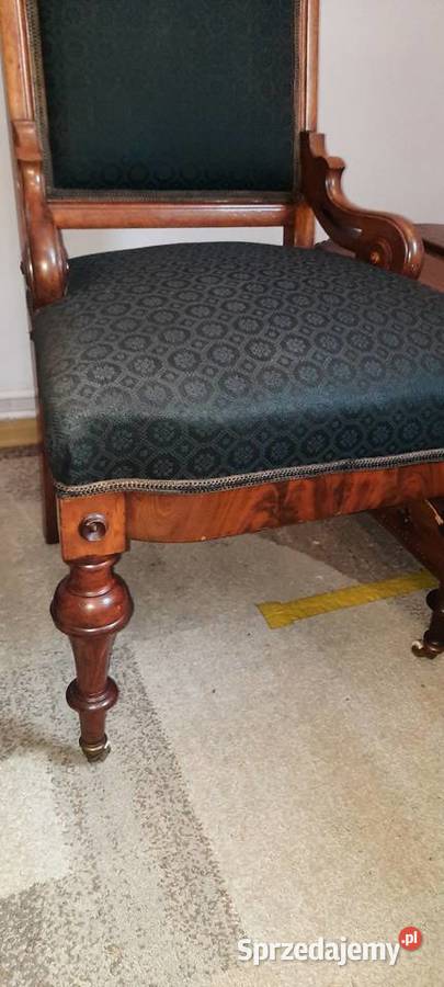 Komplet dwóch zabytkowych krzeseł foteli Szczecin