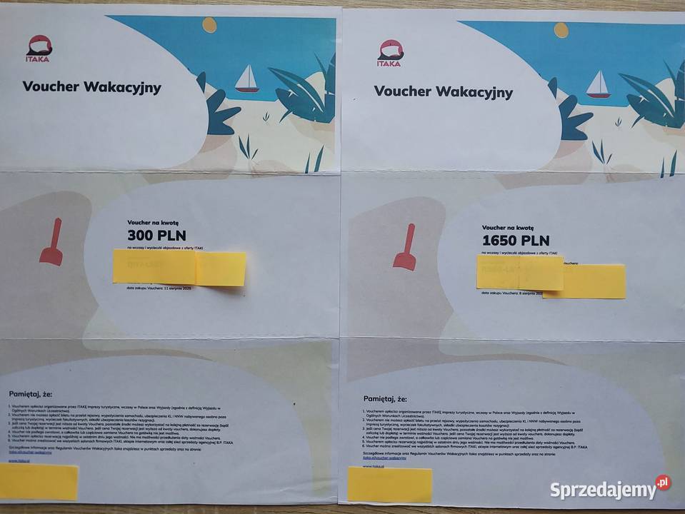 Sprzedam Voucher Bon do ITAKi ITAKA wakacyjny świętokrzyskie