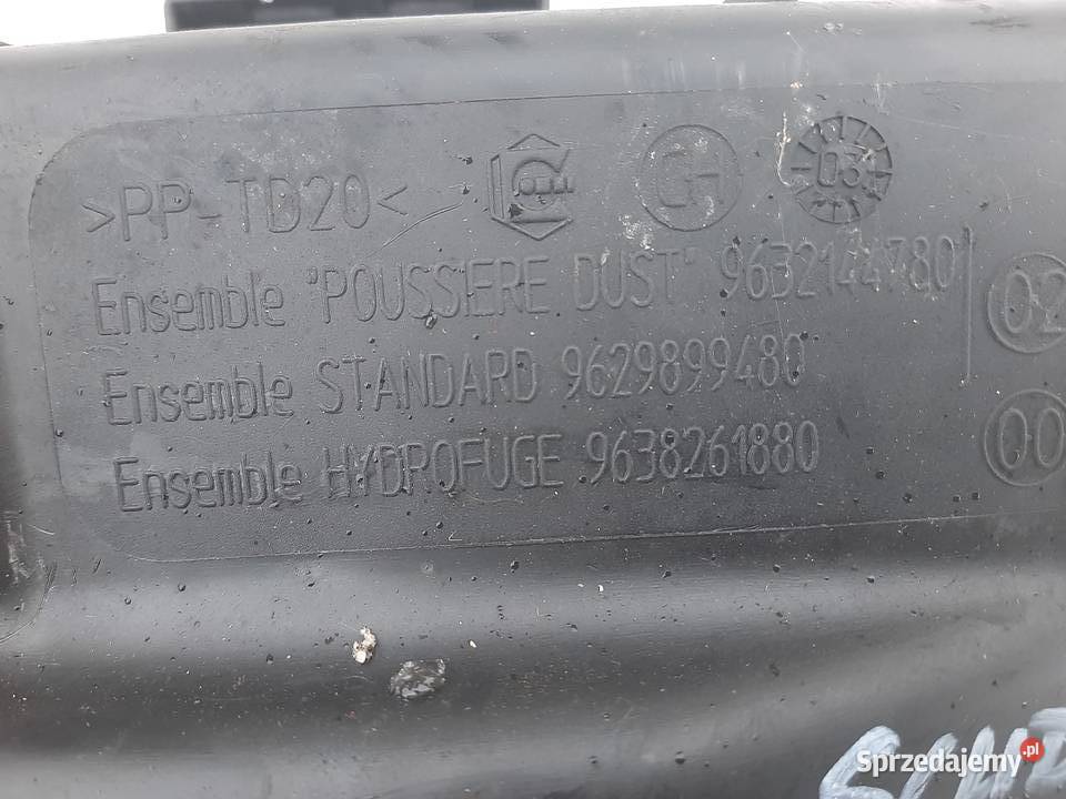 Jumpy Expert Scudo 20 HDI obudowa filtra