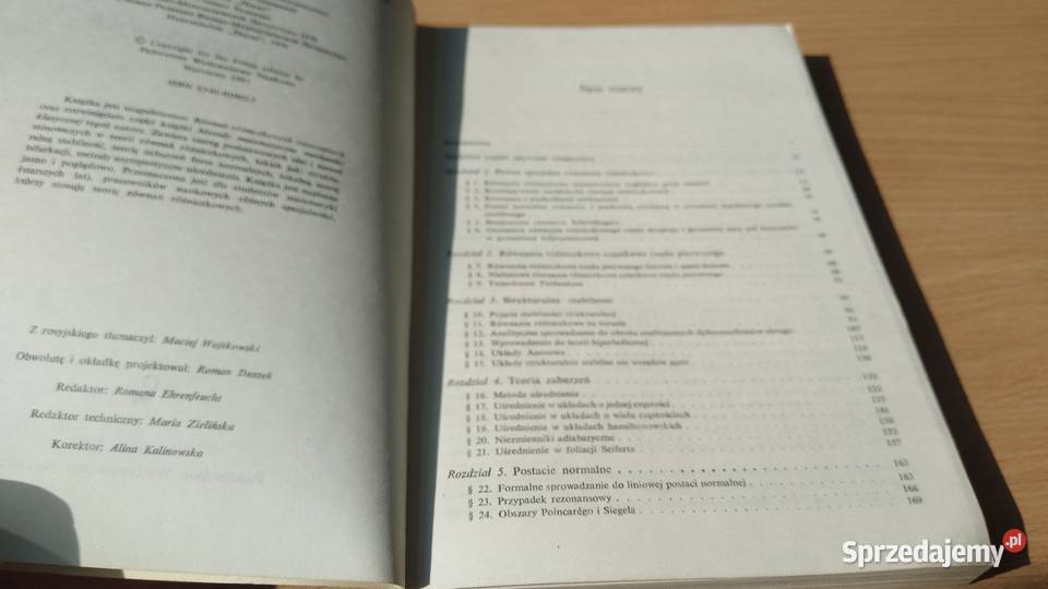 Teoria równań różniczkowych WI Arnold miękka Gdańsk