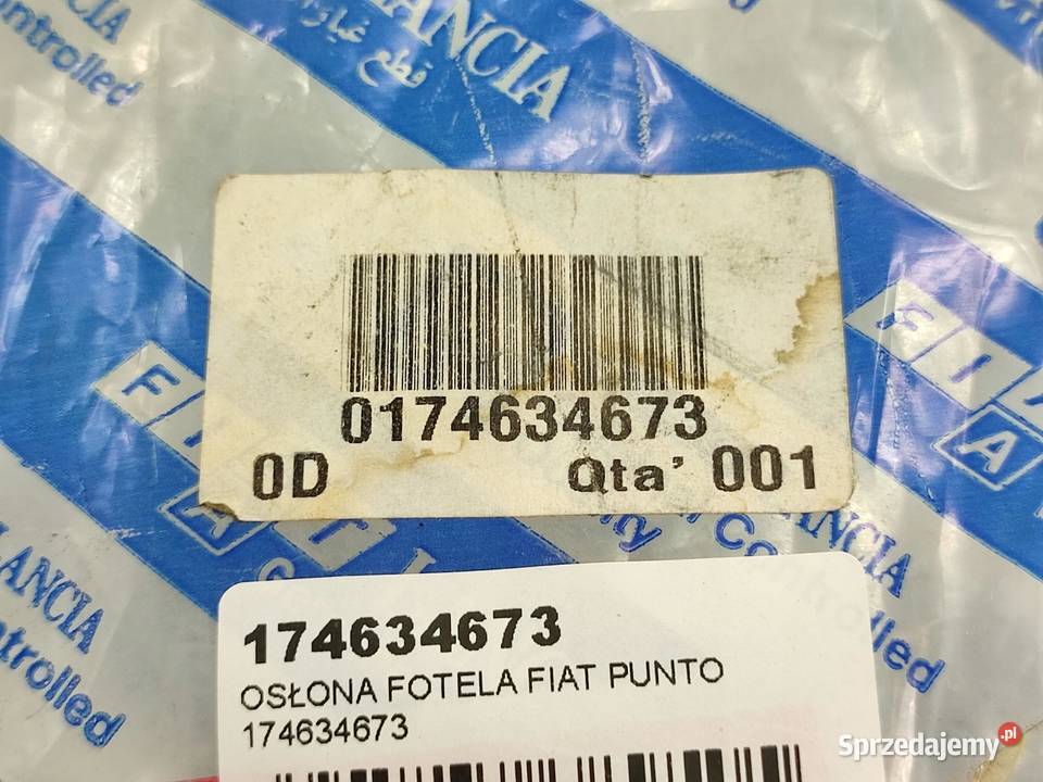 OSŁONA FOTELA PRAWY PRZÓD FIAT PUNTO 19931997 sprzedam