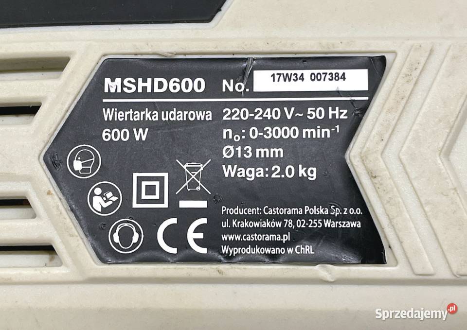 Wiertarka udarowa MacAllister 600 W Kraków