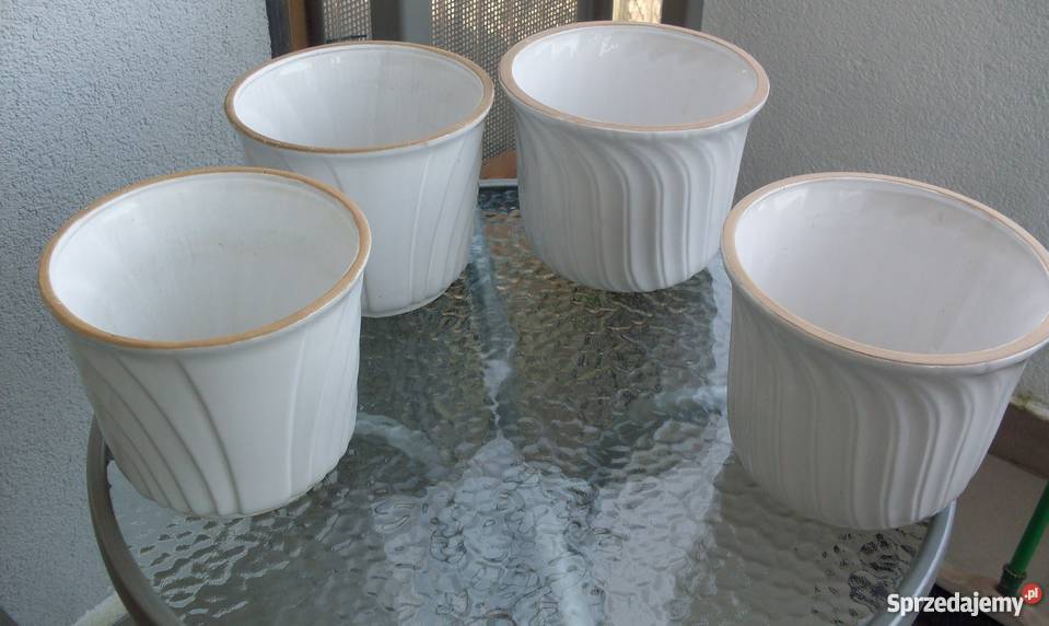 DONICE CERAMICZNE BIAŁE biały Dom i Ogród wielkopolskie Poznań