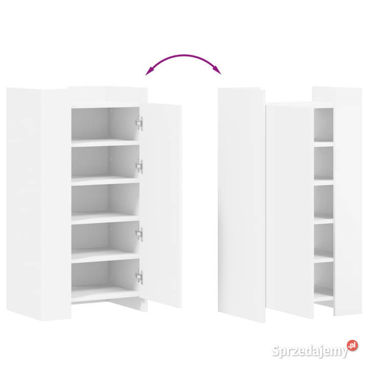 Szafka na buty biała 52x375x100 materiał Meble