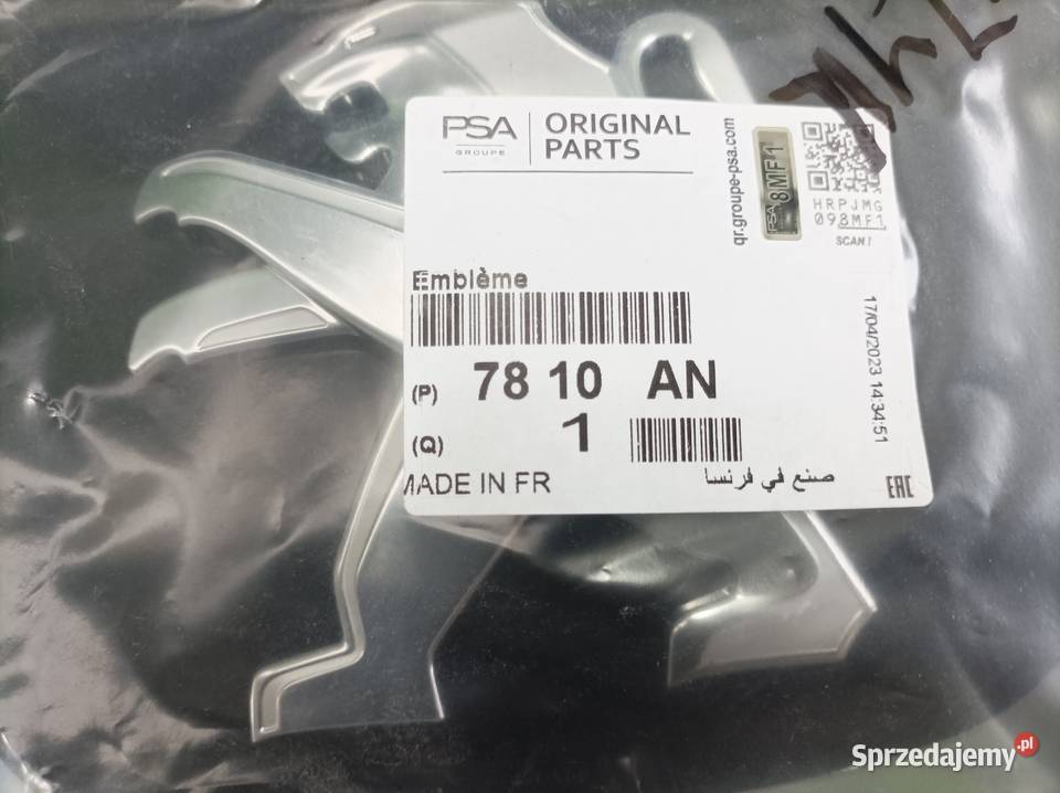 PEUGEOT 308 LIFT 1113 emblemat przód nowy org Otwock sprzedam