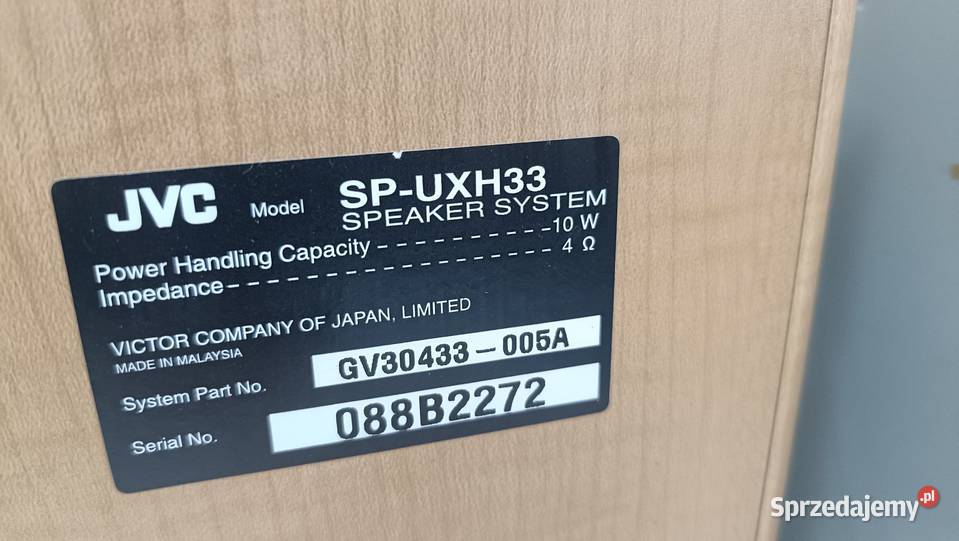 JVC CAUXH33 Wieżyczka stereo bez pilota kolumny sprzedam