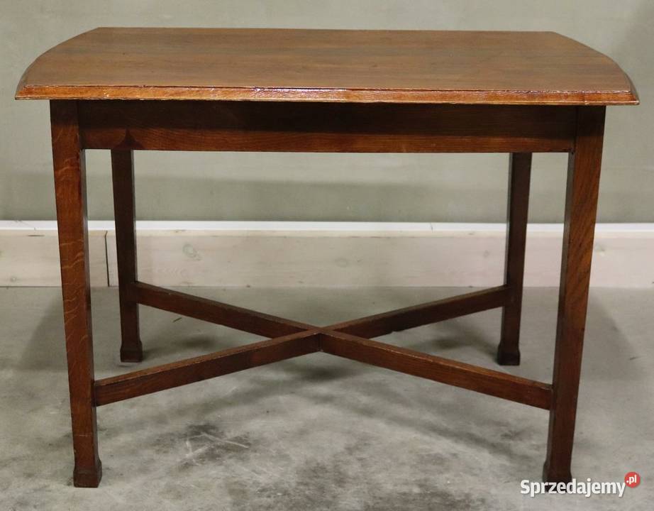 8064 drewniany stół secesyjny, stolik, lite drewno