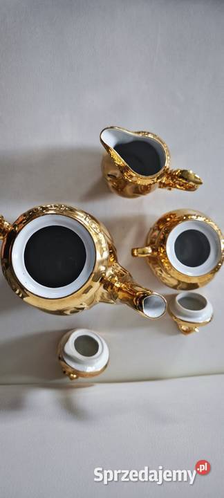 Złoty porcelanowy serwis do kawy KHM Bawaria