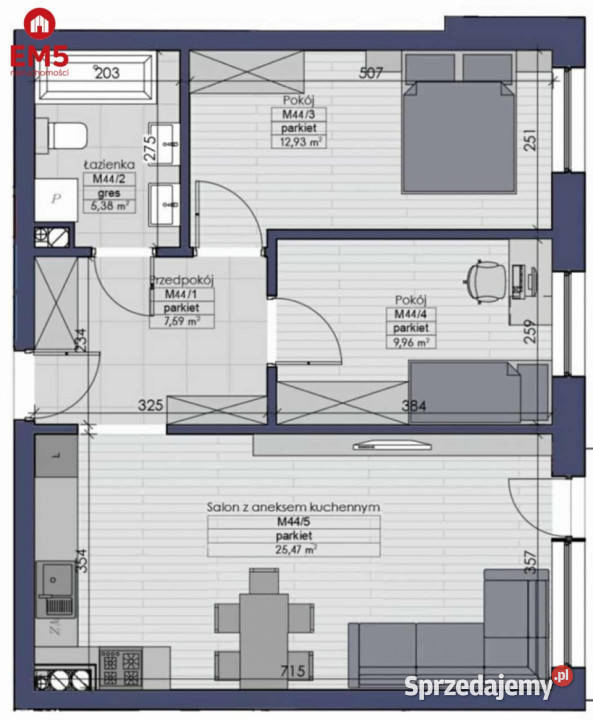 Mieszkanie sprzedam 61m2 3pok Horodniany 11459zł/m2 Sprzedaż podlaskie
