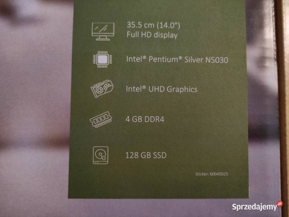 Nowy Notebook 14 Szybki dysk SSD
