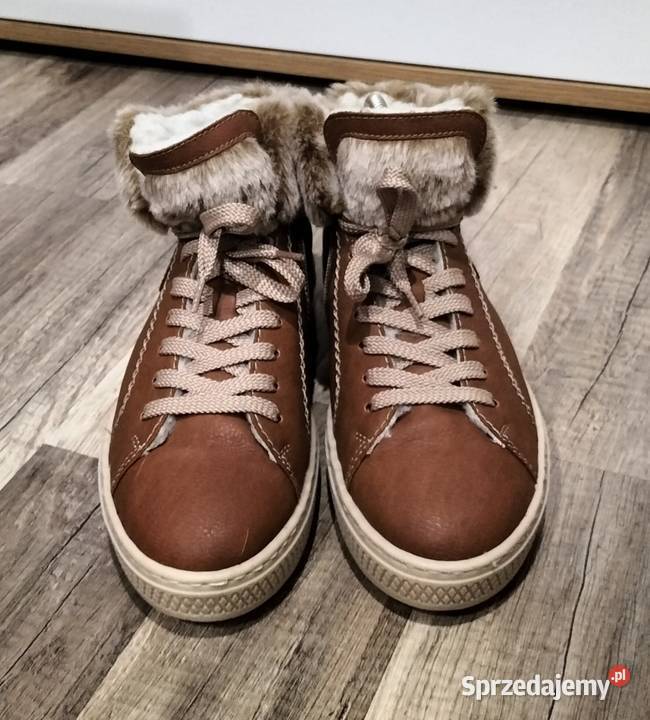 Buty Botki ocieplane Rieker 38 brązowy/beżowy Wałbrzych