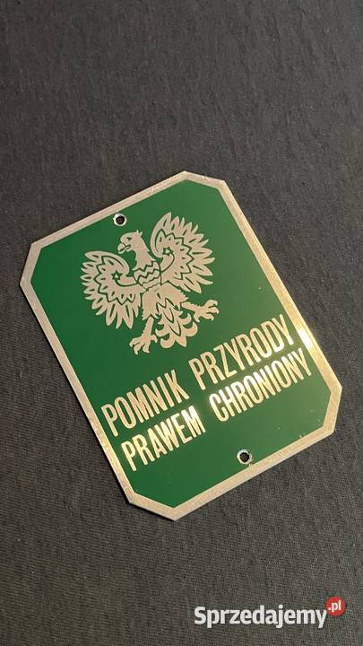 Tabliczka lata 70 te Pomnik przyrody Łowicz sprzedam