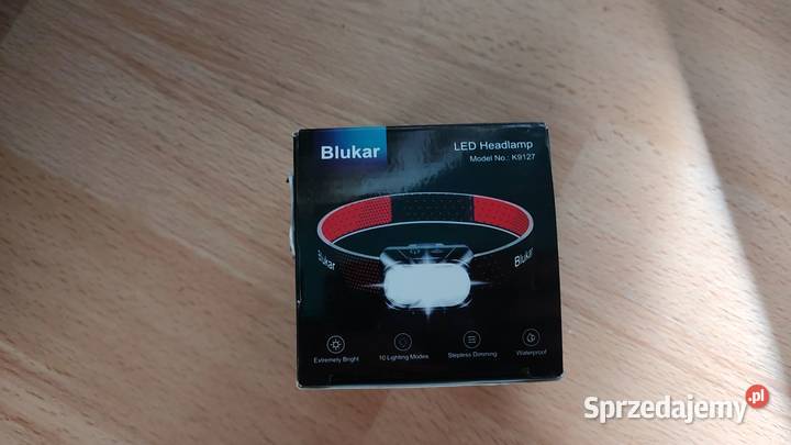ładowalna latarka czołowa Blukar LED model K9127 Książ Wielkopolski