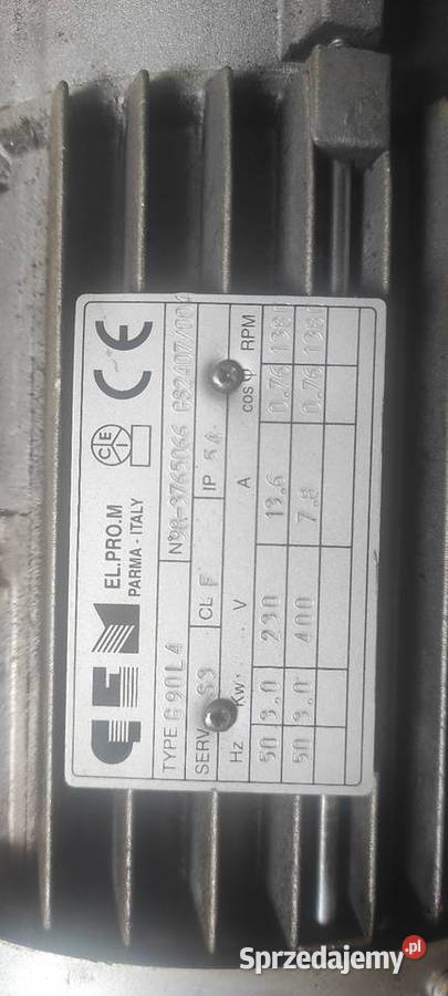 Silnik elektryczny 3 kW 1380 obr 1400 łódzkie Łowicz