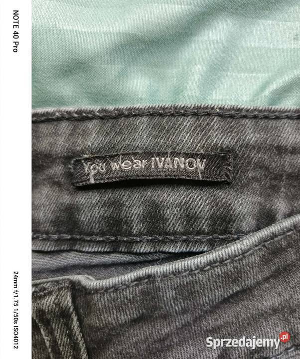 Szare jeansy slim fit You Wear Ivanov Odzież damska Wejherowo
