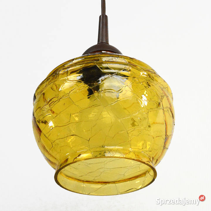 Modernistyczna lampa wisząca Polska lata 702 przezroczysty Oświetlenie sprzedam