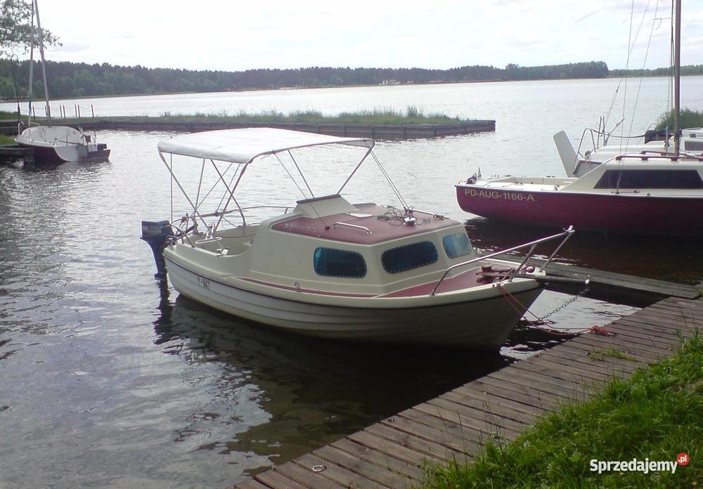 Jacht żaglowy KORMORAN łódź kabinowa przyczepa Żeglarstwo Augustów