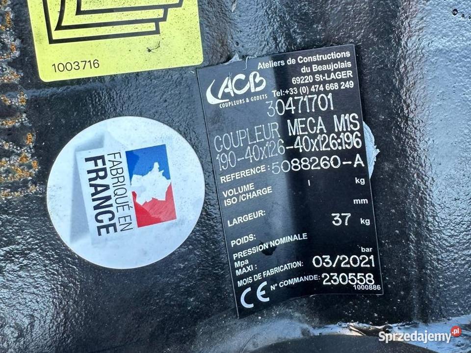 Łyżka kopiąca podsiębierna z szybkozłączem ACB Tymowa