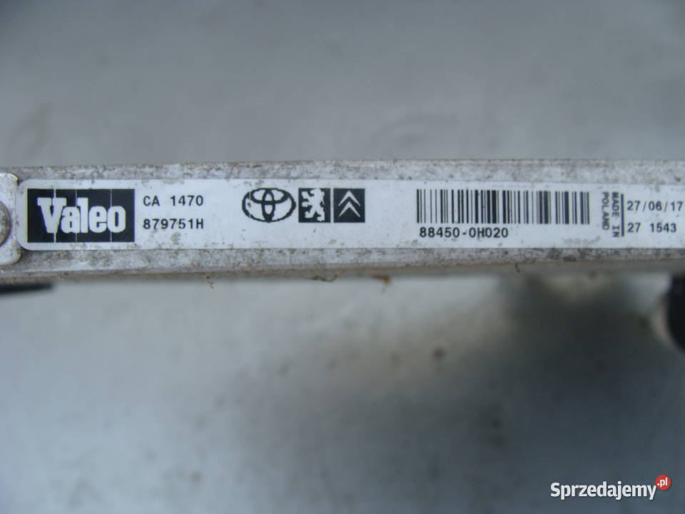 CHŁODNICA KLIMATYZACJI TOYOTA AYGO 10i 052014 zachodniopomorskie Goleniów