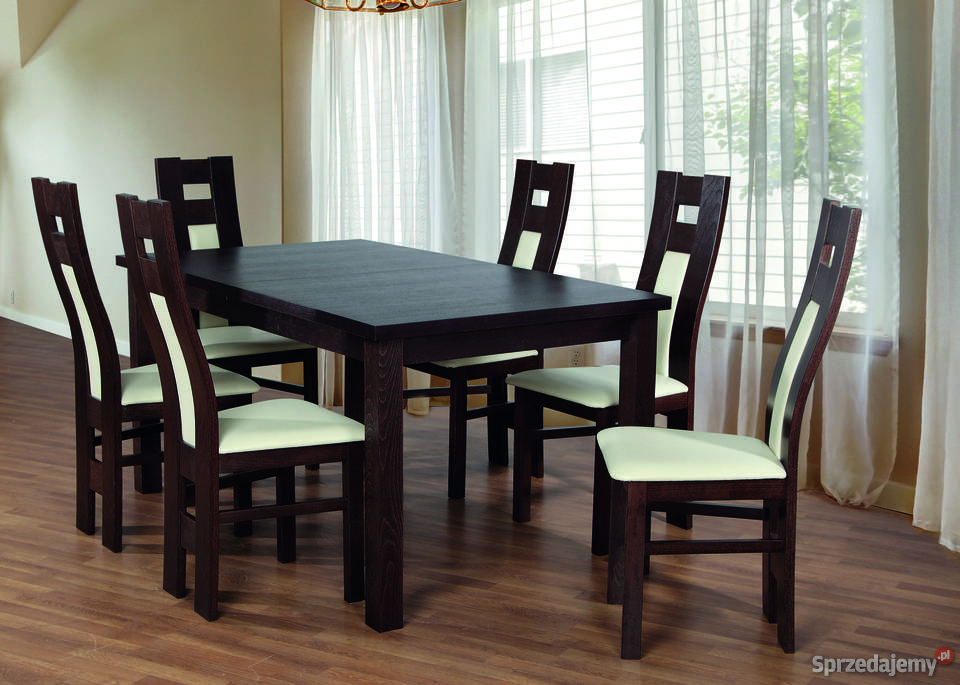 Stół 6 krzeseł piękny komplet krzesła krzesło wielkopolskie Kępno