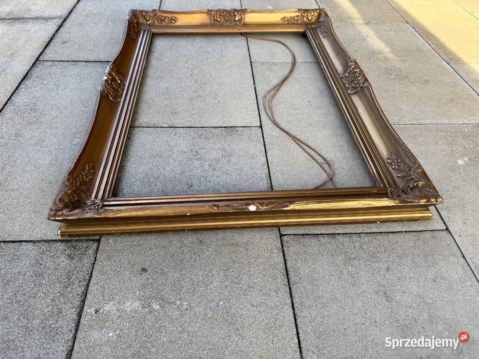Rama ozdobna drewniana do obrazu lustra złota Garwolin