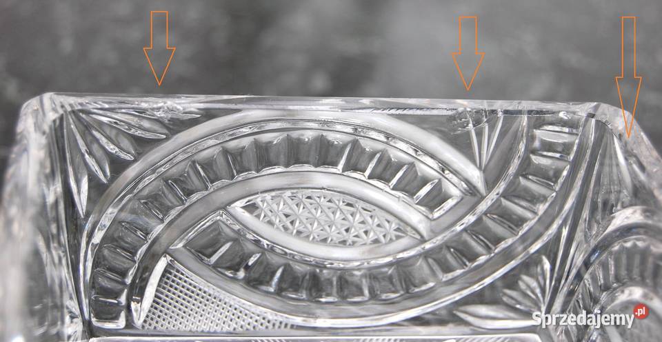 Kryształowa popielniczka z wieczkiem kryształ przezroczysty Lublin
