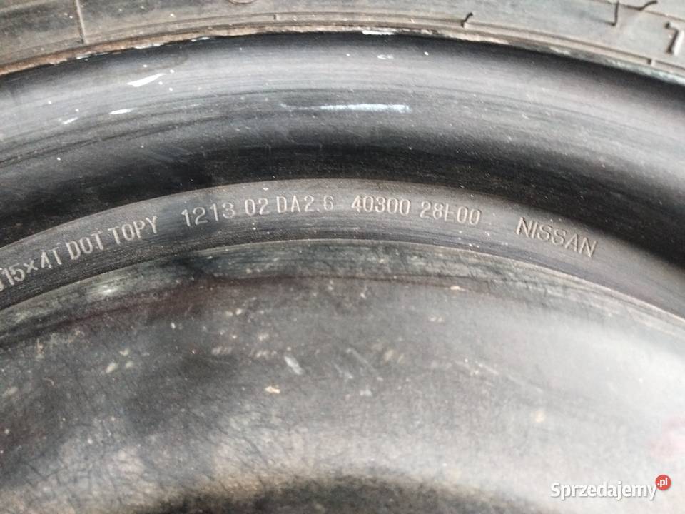 kolo zapasowe 15 dojazdowka 4x1143 nissan honda Koła dojazdowe Dęblin