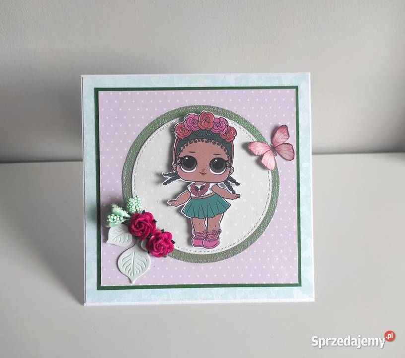 Kartka ręcznie robiona na urodziny LOL Łódź sprzedam