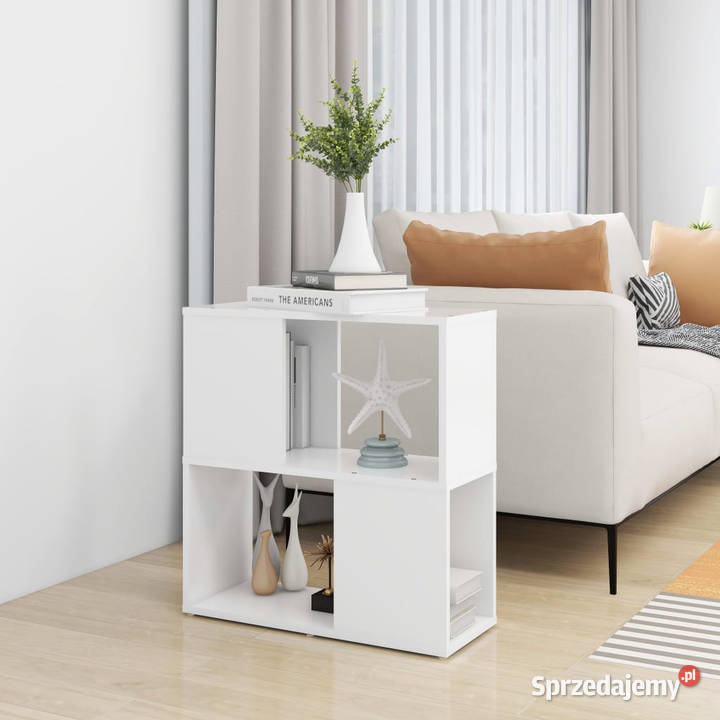 Regał na książki biały 60x24x63 materiał Warszawa
