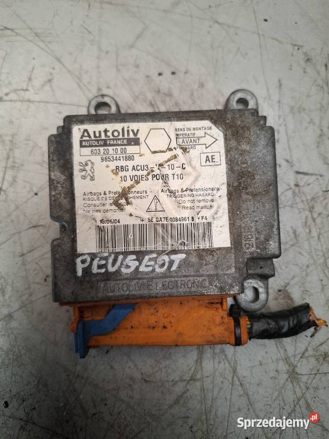 CITROEN PEUGEOT moduł sensor airbag 9653441880