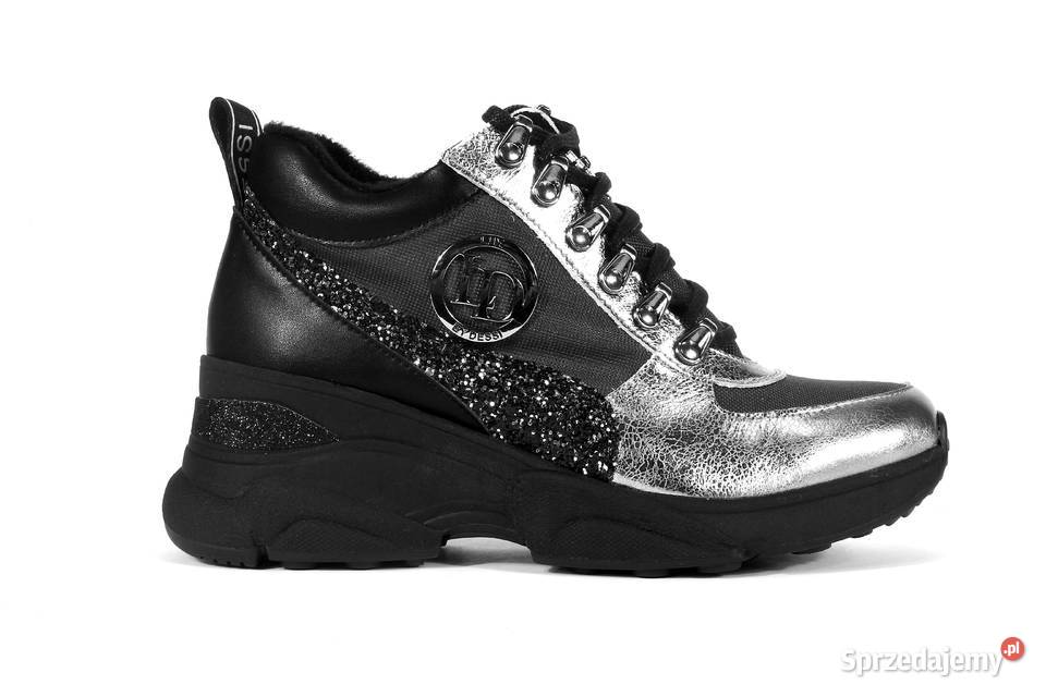 Sneakersy na platformie Czarnyszary 36 41