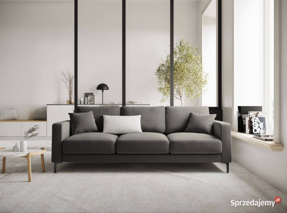 Kanapa sofa szara velvet aksamit nowa
