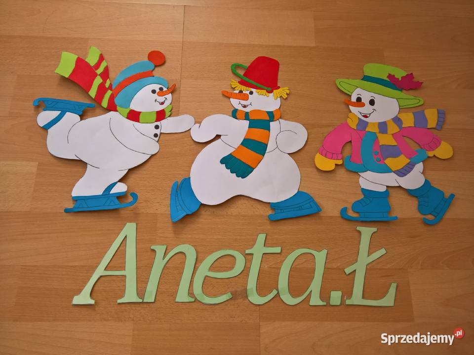 Dekoracje dwustronne okienne zimowe z brystolu Garwolin