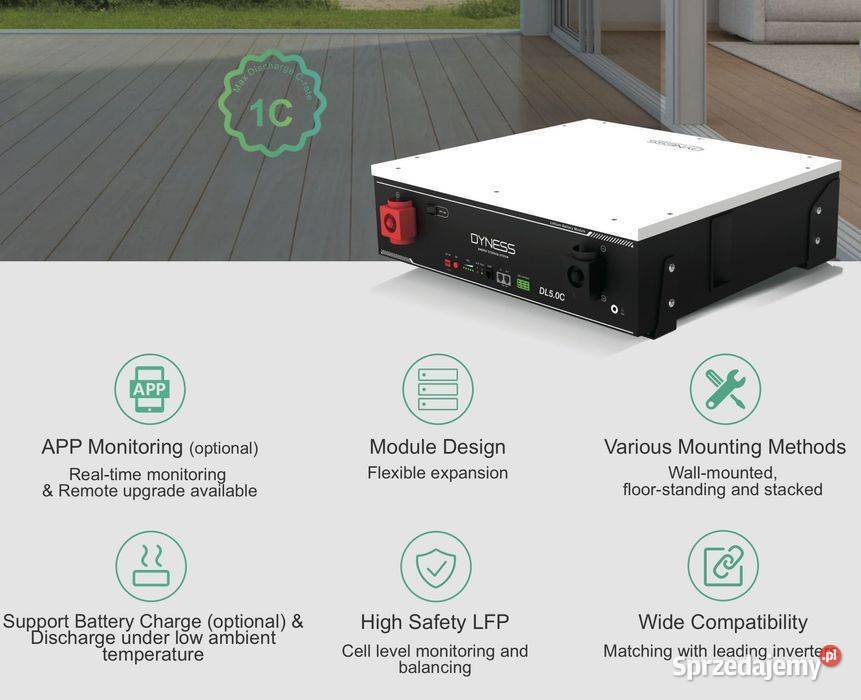 Dyness magazyn energii DL50C 512 kWh LiFePO4 48V Instalacje