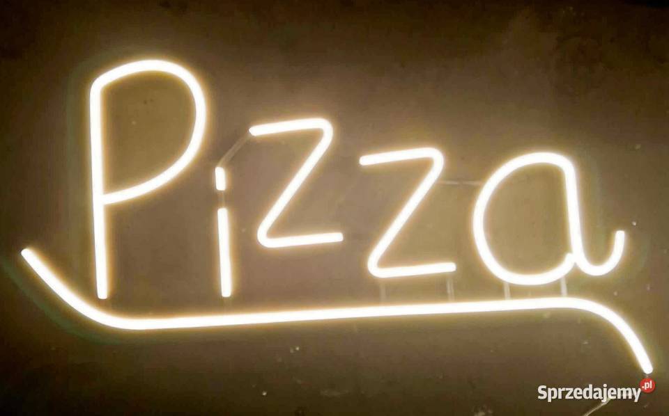 Neon led Pizza o wym 80x36 na stelażu bez pleksy Gastronomia świętokrzyskie Chęciny
