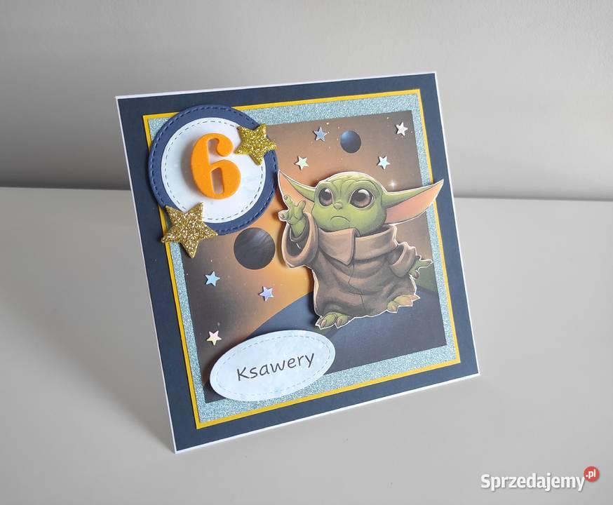 Kartka urodzinowa ręcznie robiona Star Wars baby Łódź sprzedam