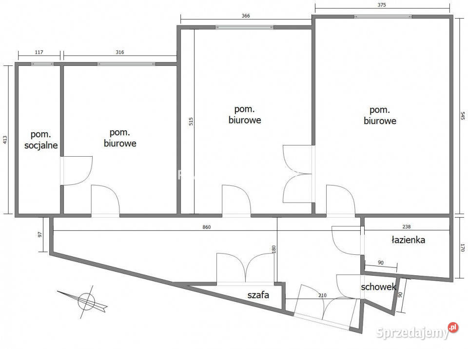 wynajmu lokalu 80m2 Kraków Wynajem