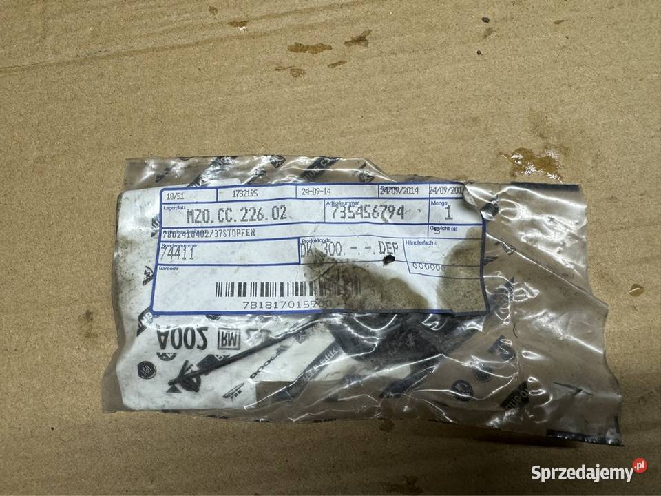Zaślepka haka zderzaka przód Fiat 500 735456794 Międzychód